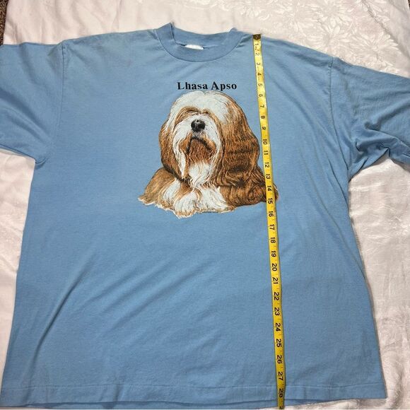 Vintage Lhasa Apso Tee Jay T-Shirt XXXL Single Stitch Blue Select T Dog Lover - Picture 8 of 10
